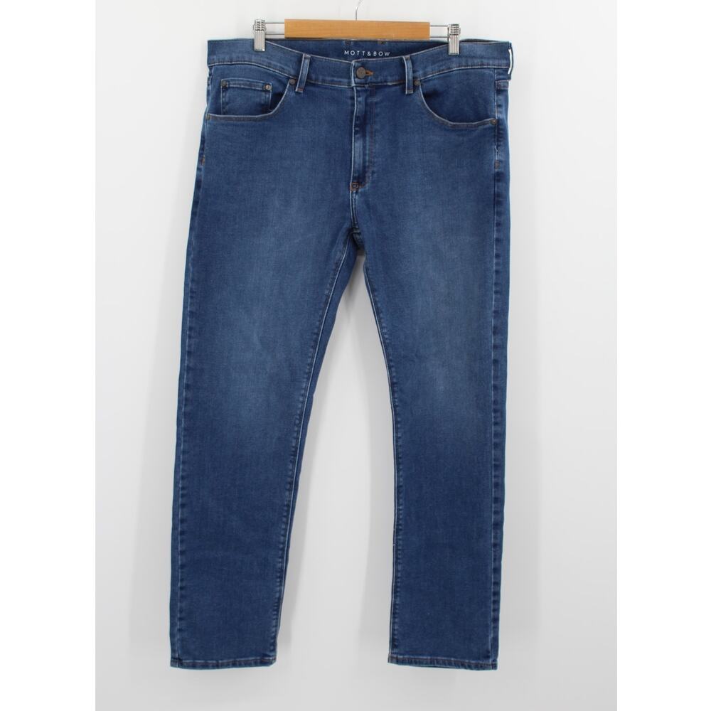 Mott & Bow Mens Slim Jeans 36x32 Dark Blue